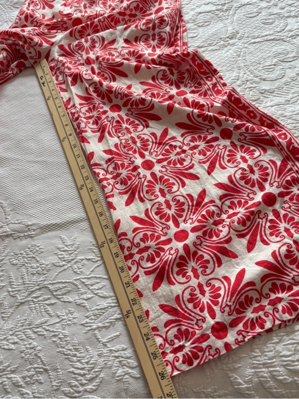 Farm Rio Carmina Linen Blend Button Front Jumpsuit red white size S - Picture 9 of 16